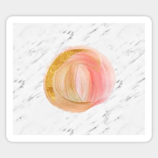 Sunny rose gold marble Sticker